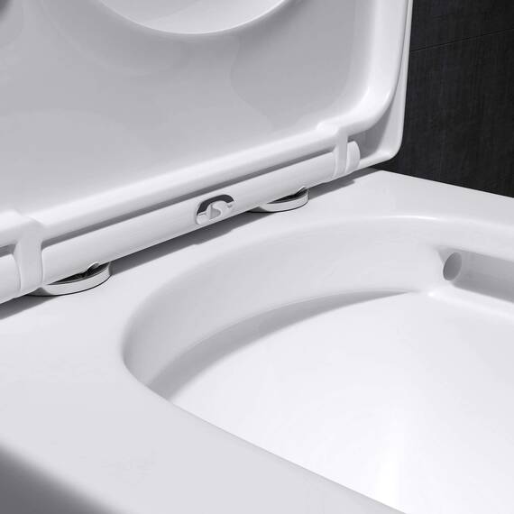 Mai & Mai Stand-WC Aachen179T aus Keramik spülrandloses-WC Weiß bodenstehende-Toilette inkl.Spülkasten