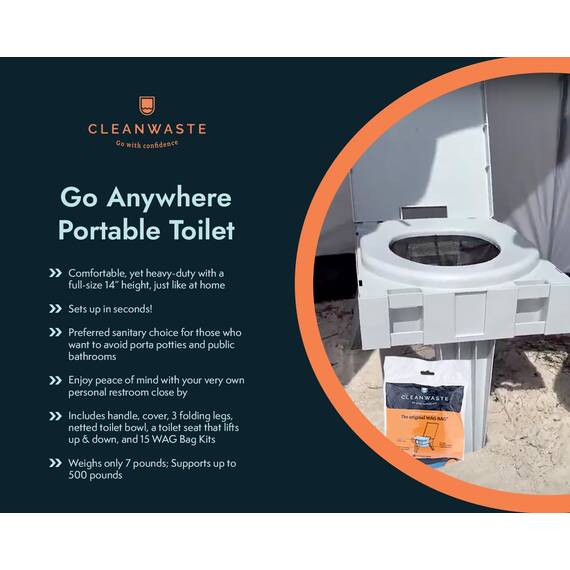 Cleanwaste Go Anywhere Komplette Mietklo System One Farbe, eine Größe