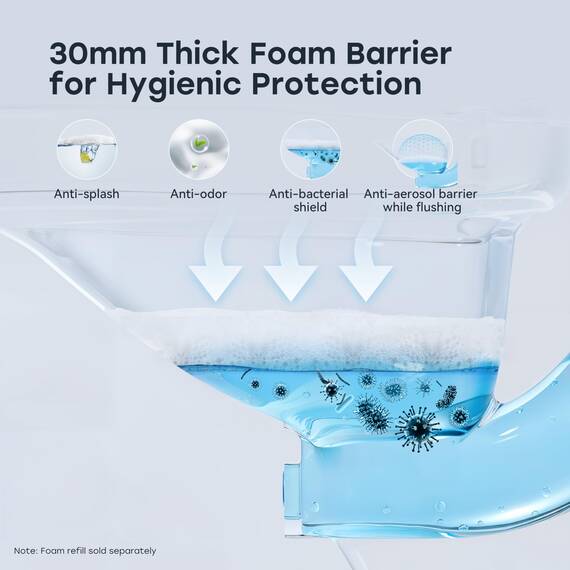 HOROW Artistic Bidet-Toilette, intelligente Toilette mit ADA-Stuhlhöhe, MAP 1000 g, kraftvolle Spülung, Deckel mit automatischem Öffnen/Schließen, sofortiges warmes Wasser, länglicher beheizter Sitz