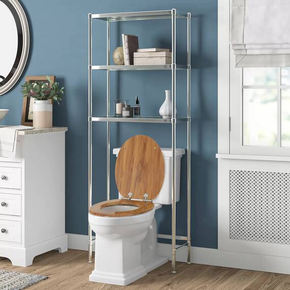 WOLTU Premium WC-Sitz Toilettensitz mit Absenkautomatik, MDF Holzkern, Softclose Scharnier, Desgin Décor Oval