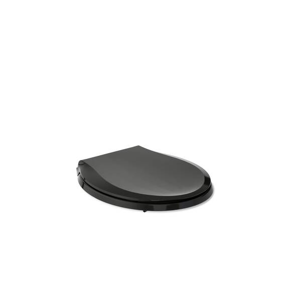 KOHLER 4639-RL-7 Cachet READYLATCH WC-Sitz mit leisem Schließen, rund, Schwarz