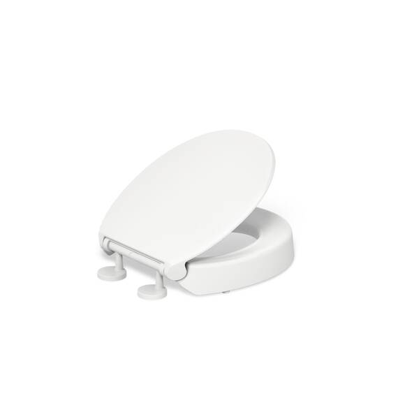 Hyten Toilettensitz, erhöht, leise, runde Vorderseite, Weiß