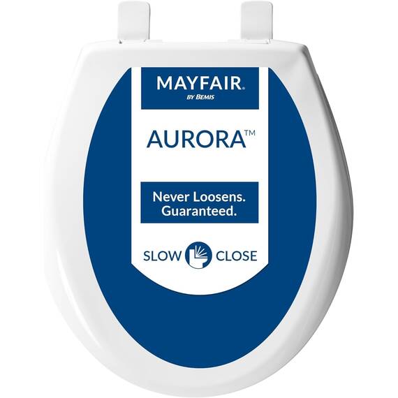Mayfair 887SLOW 000 Toilettensitz, abnehmbar, mit langsamer Schließung, der sich nie löst, perfekte Passform, weiß, 1 Stück