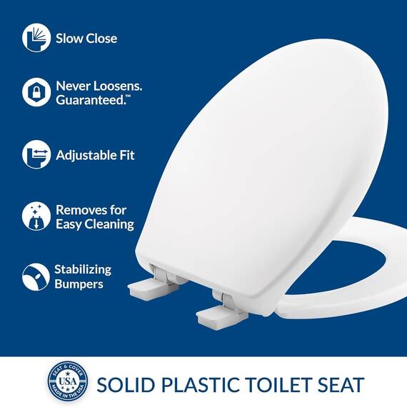 Mayfair 887SLOW 000 Toilettensitz, abnehmbar, mit langsamer Schließung, der sich nie löst, perfekte Passform, weiß, 1 Stück