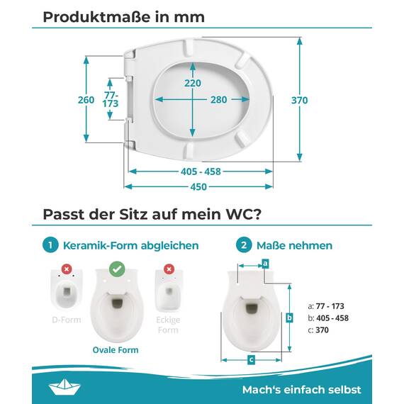 Calmwaters® WC Sitz Motiv Sandstrand einfache Montage, Toilettendeckel bis 250 kg, Made in EU, antibakterieller Duroplast, Absenkautomatik, 2 Montage Optionen, abnehmbar, Klobrille, oval