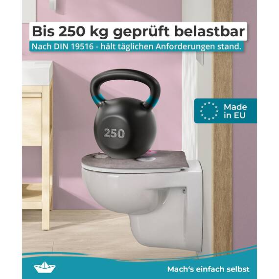 Calmwaters® WC Sitz Motiv Wellness Orchidee einfache Montage, Toilettendeckel bis 250 kg, Made in EU, antibakterieller Duroplast, Absenkautomatik, 2 Montage Optionen, abnehmbar, Klobrille, oval