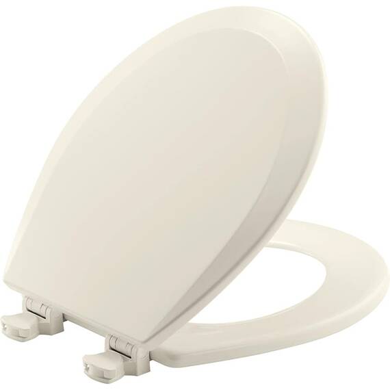 Bemis WC-Sitz mit Easy Clean & Change Scharnieren, Biscuit/Linen, 1er Pack rund 500EC 346