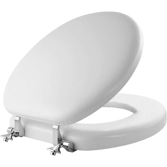Mayfair WC-Sitz Soft 815CP 000 mit Premium Chrom-Scharnieren, die sich nicht lockern, weiß, 1 Stück, rund