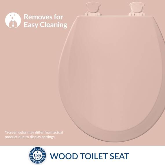 Bemis WC-Sitz 500EC 063 mit Easy Clean & Change Scharnieren, Venezian-Rosa, 1 Stück, rund