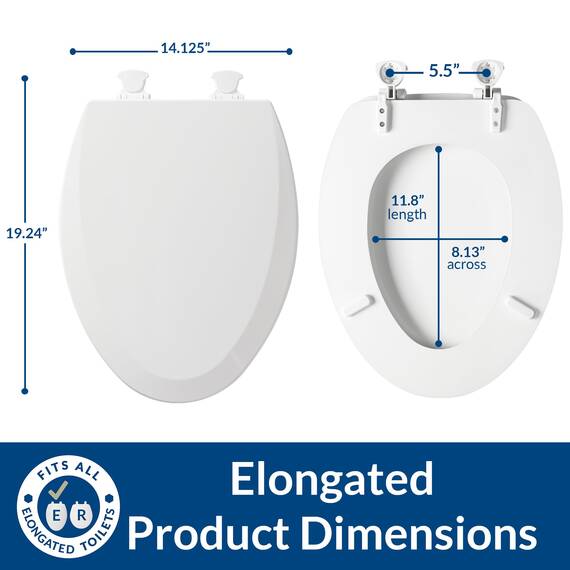 Bemis WC-Sitz 1500EC 000, weiß, 1er Pack länglich
