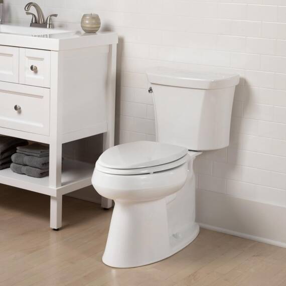 MAYFAIR 1847SLOW 000 Kendall Slow-Close, Removable Enameled Wood Toilet Seat that will Never Loosen, ELONGATED, White
