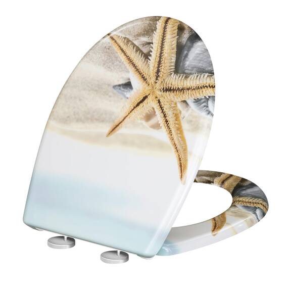 WOLTU Toilettendeckel mit Absenkautomatik Klodeckel WC Sitz Softclose Klobrille mit Quick Release Funktion Duroplast Oval einfache Montage