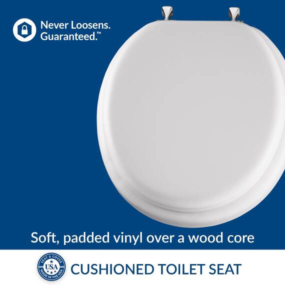 Mayfair WC-Sitz Soft 815CP 000 mit Premium Chrom-Scharnieren, die sich nicht lockern, weiß, 1 Stück, rund