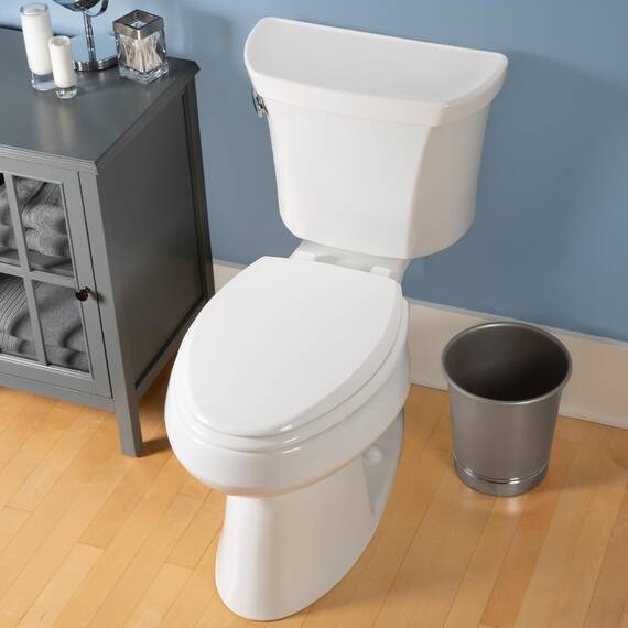 MAYFAIR 1847SLOW 000 Kendall Slow-Close, Removable Enameled Wood Toilet Seat that will Never Loosen, ELONGATED, White