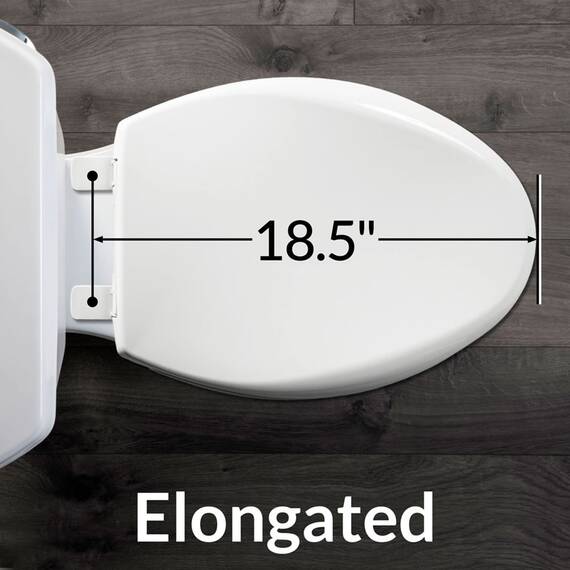 BEMIS, 7800TDG, Gewerblicher Toilettensitz mit geschlossener Vorderseite, Robuster Industriesitz mit Deckel, Sichere Installation für langanhaltenden Gastgewerbe, Länglich, Weiß