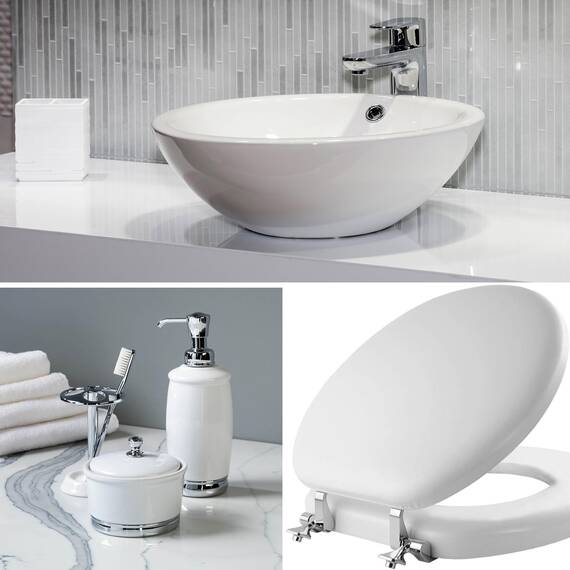 Mayfair WC-Sitz Soft 815CP 000 mit Premium Chrom-Scharnieren, die sich nicht lockern, weiß, 1 Stück, rund