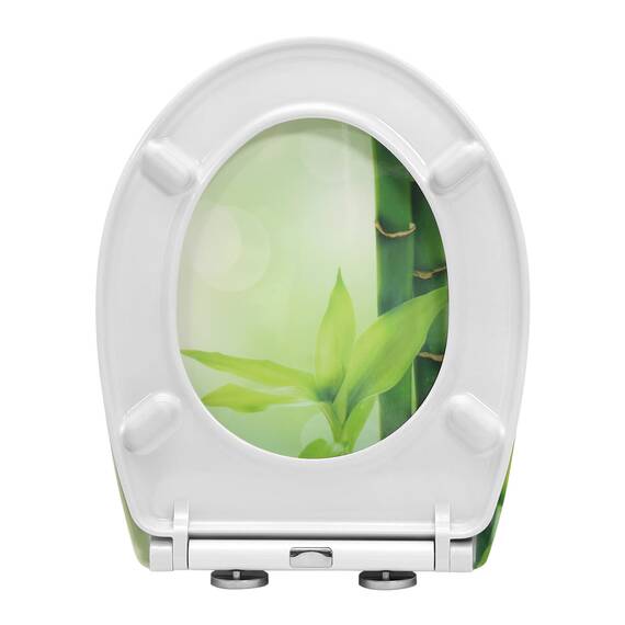 WOLTU Toilettendeckel mit Absenkautomatik Klodeckel WC Sitz Softclose Klobrille mit Quick Release Funktion Duroplast Oval einfache Montage