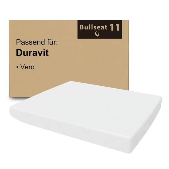 Bullseat WC Sitz passgenau für Duravit Vero | Softclose Absenkautomatik | abnehmbar | Edelstahlbefestigung