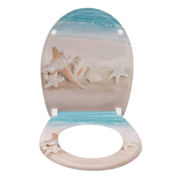 WOLTU Toilettendeckel mit Absenkautomatik Klodeckel WC Sitz Softclose Klobrille mit Quick Release Funktion Duroplast Oval einfache Montage