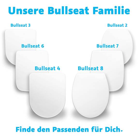 Bullseat Toilettendeckel – WC Sitz mit Softclose, abnehmbar | Klobrille aus Urea-Duroplast, antibakteriell & UV-beständig | Klodeckel Montage von oben