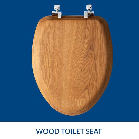 Mayfair 19601br 378 natur Reflexe Holz Furnier WC-Sitz mit Scharnieren aus Messing, 19601CP 378, 0V