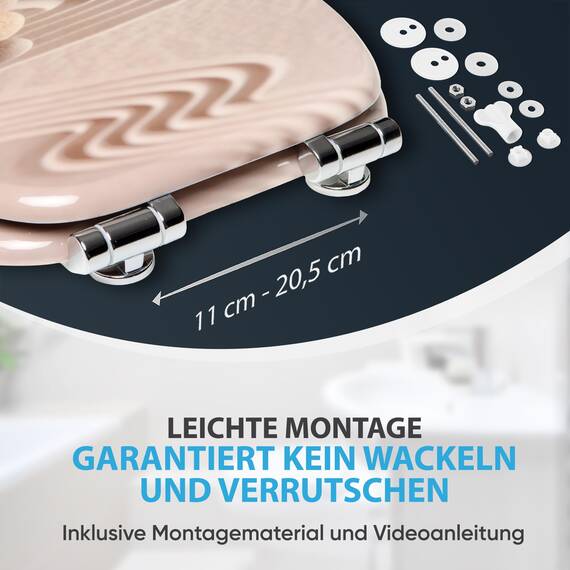 Sanilo WC Sitz mit Absenkautomatik, viele schöne Toilettendeckel zur Auswahl, hochwertige und stabile Qualität aus Holz (Zen)
