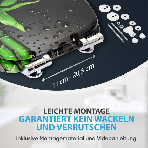 Sanilo WC Sitz mit Absenkautomatik, viele schöne Toilettendeckel zur Auswahl, hochwertige und stabile Qualität aus Holz (Virella)