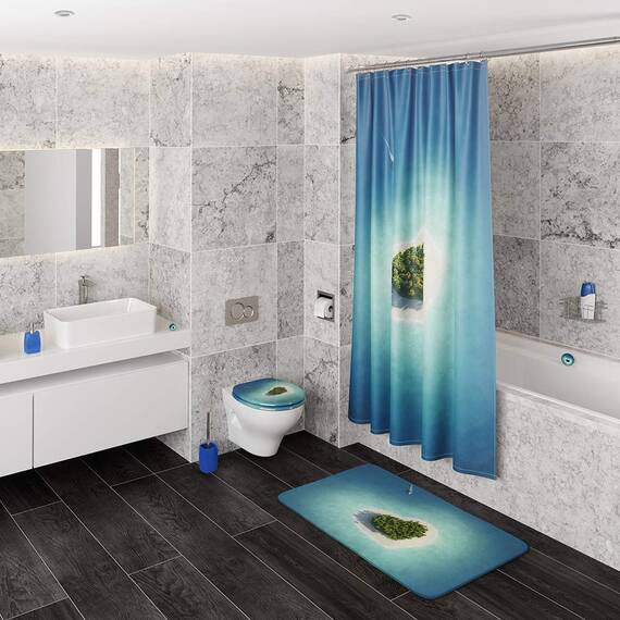 Sanilo WC Sitz mit Absenkautomatik, viele schöne Toilettendeckel zur Auswahl, hochwertige und stabile Qualität aus Holz (Dream Island)