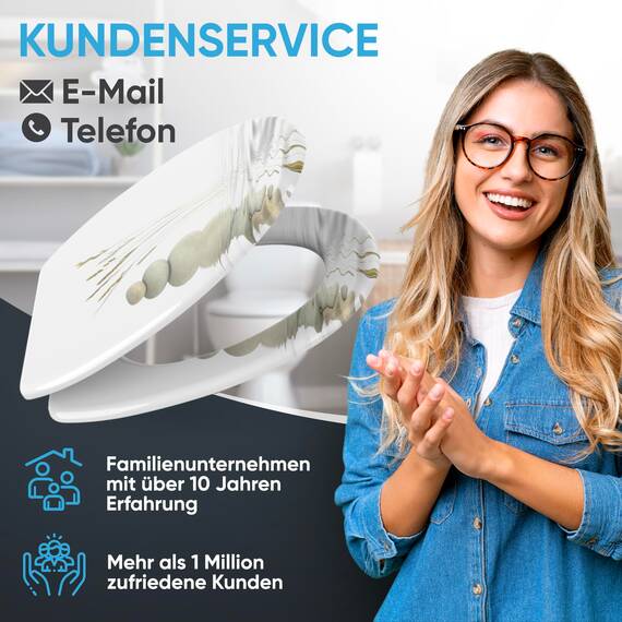 Sanilo WC Sitz mit Absenkautomatik & Schnellverschluss, Toilettendeckel per Knopfdruck abnehmbar, einfache Montage von oben (Balance)