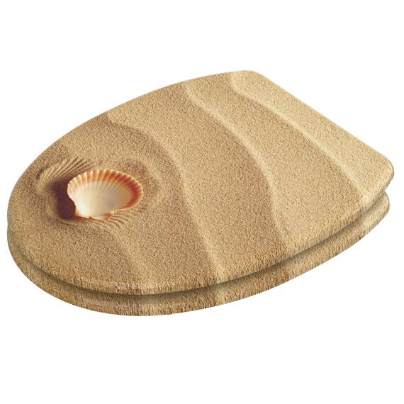 Sanilo WC Sitz mit Absenkautomatik & Schnellverschluss, Toilettendeckel per Knopfdruck abnehmbar, einfache Montage von oben (Clam)
