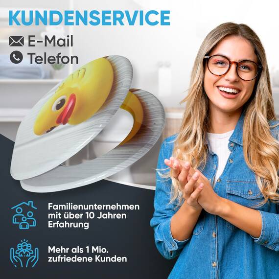 Sanilo WC Sitz mit Absenkautomatik, viele schöne Toilettendeckel zur Auswahl, hochwertige und stabile Qualität aus Holz (Duck)