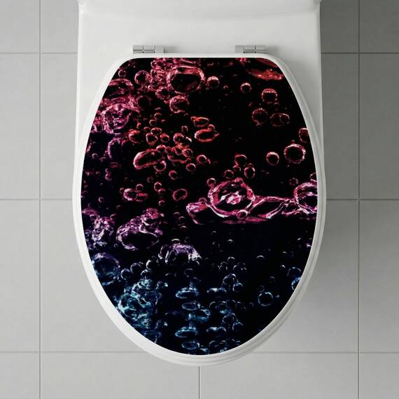SINOBATH WC Sitz mit Absenkautomatik, Viele Bunte Motive, Toilettendeckel aus Holz, Stabile Qualität, Einfache Montage