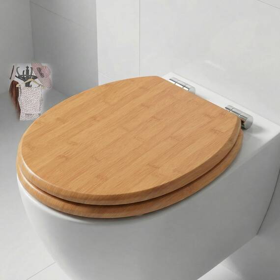 SINOBATH WC Sitz mit Absenkautomatik, viele schöne WC Sitze zur Auswahl, hochwertige und stabile Qualität aus Holz （Bambus）