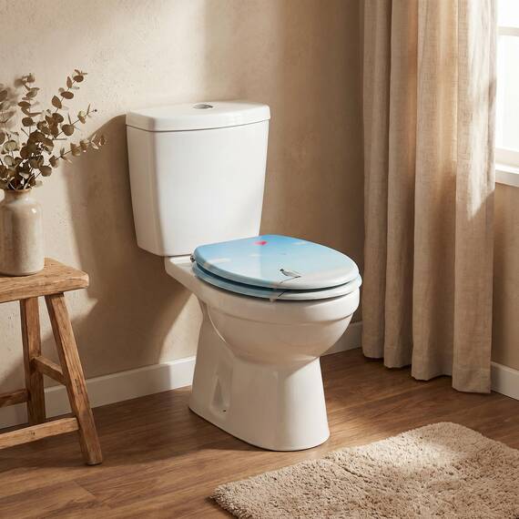 Premium WC-Sitz aus MDF | Mit Geräuscharmer Absenkautomatik & Edler Holzoptik | Universell, Robust & Langlebig | Markenqualität von die Erdbeere