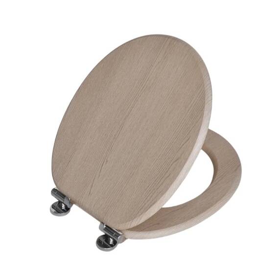 Premium WC-Sitz aus MDF | Mit Geräuscharmer Absenkautomatik & Edler Holzoptik | Universell, Robust & Langlebig | Markenqualität von SINOBATH