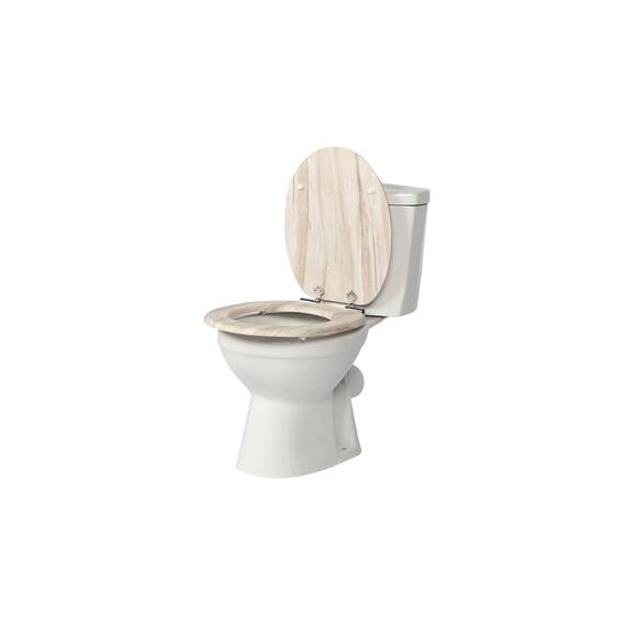 Premium WC-Sitz aus MDF | Mit Geräuscharmer Absenkautomatik & Edler Holzoptik | Universell, Robust & Langlebig | Markenqualität von die Erdbeere