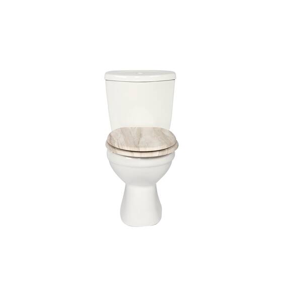 Premium WC-Sitz aus MDF | Mit Geräuscharmer Absenkautomatik & Edler Holzoptik | Universell, Robust & Langlebig | Markenqualität von die Erdbeere
