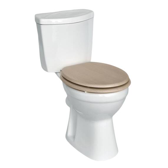 Premium WC-Sitz aus MDF | Mit Geräuscharmer Absenkautomatik & Edler Holzoptik | Universell, Robust & Langlebig | Markenqualität von SINOBATH