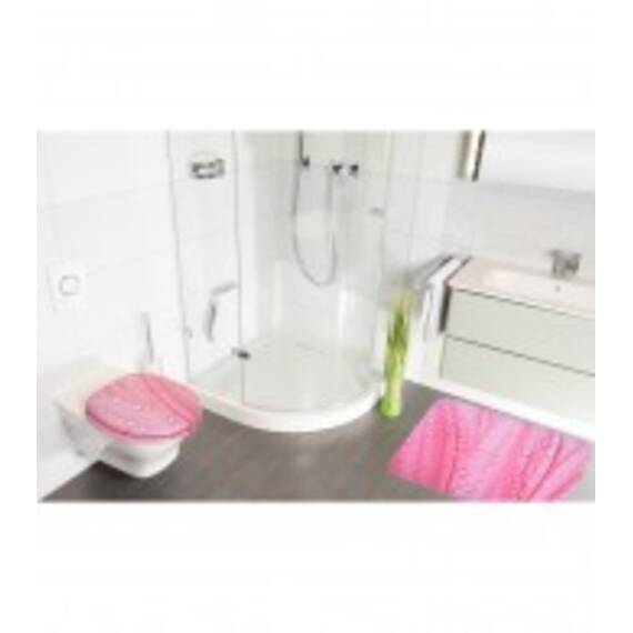 Sanilo WC Sitz mit Absenkautomatik & Schnellverschluss, Toilettendeckel per Knopfdruck abnehmbar, einfache Montage von oben (Pink Flower)
