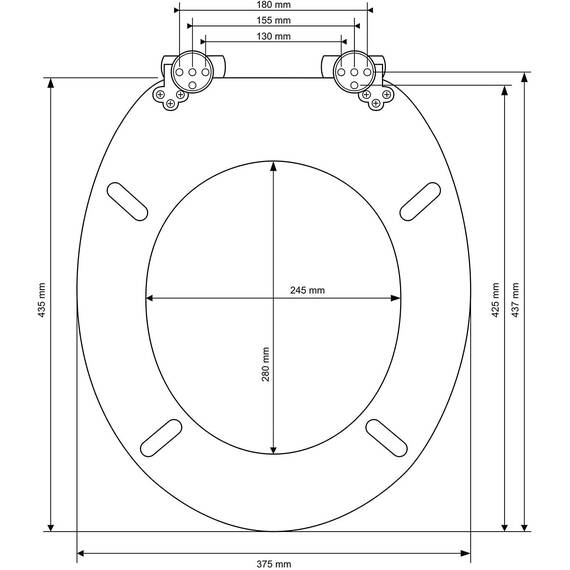 SINOBATH WC-Sitz Mit Absenkautomatik, Hochwertige Und Stabile Antibakterieller Toiletten, MDF Holzkern, Stabile QualitäT, Einfache Montage Wc Deckel Klobrille (Water Drip)