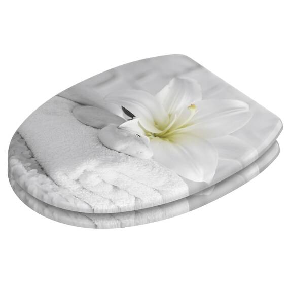 Sanilo WC Sitz mit Absenkautomatik & Schnellverschluss, Toilettendeckel per Knopfdruck abnehmbar, einfache Montage von oben (Good Feeling)