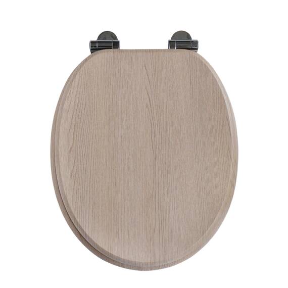 Premium WC-Sitz aus MDF | Mit Geräuscharmer Absenkautomatik & Edler Holzoptik | Universell, Robust & Langlebig | Markenqualität von SINOBATH