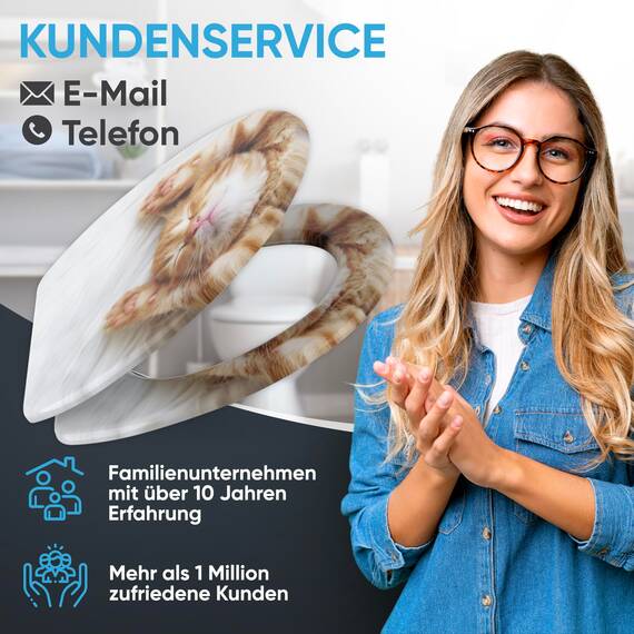 Sanilo WC Sitz mit Absenkautomatik & Schnellverschluss, Toilettendeckel per Knopfdruck abnehmbar, einfache Montage von oben (Lilly)