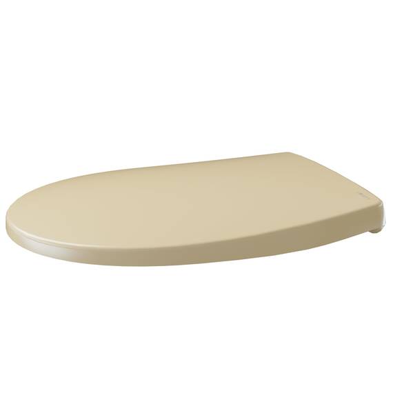 LUVETT® WC-Sitz mit Absenkautomatik C100 oval universell, Toilettendeckel mit 3 Edelstahl Montagelösungen, Klodeckel abnehmbar, Farbe:Bahama Beige