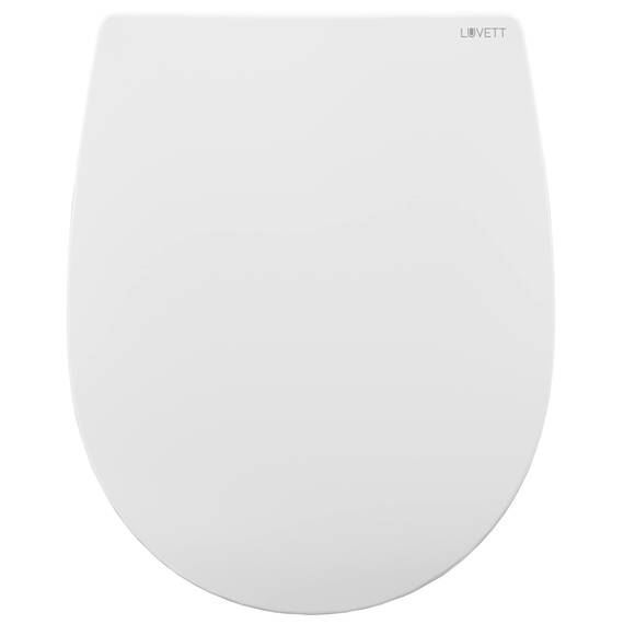 LUVETT® C100 Toilettendeckel mit Absenkautomatik Oval Weiß - SoftClose Klodeckel Abnehmbar - Klobrille aus Antibakteriellem Duroplast - WC Sitz 3in1 Befestigung Inkl. - Toilettensitz Made in EU