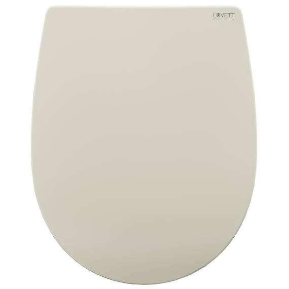LUVETT® WC-Sitz mit Absenkautomatik C100 oval universell, Toilettendeckel mit 3 Edelstahl Montagelösungen, Klodeckel abnehmbar, Farbe:Pergamon Weiß