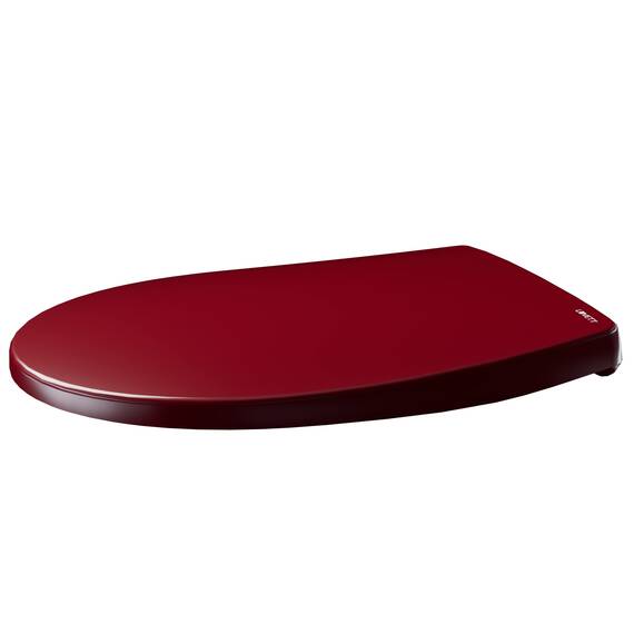 LUVETT® WC-Sitz mit Absenkautomatik C100 oval universell, Toilettendeckel mit 3 Edelstahl Montagelösungen, Klodeckel abnehmbar, Farbe:Bordeaux Rot