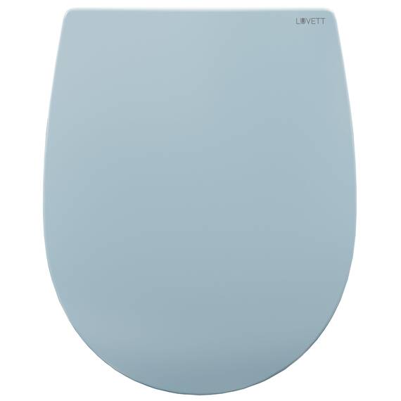 LUVETT® C100 Toilettendeckel mit Absenkautomatik Oval Blau - SoftClose Klodeckel Abnehmbar - Klobrille aus Antibakteriellem Duroplast - WC Sitz 3in1 Befestigung Inkl. - Toilettensitz Made in EU