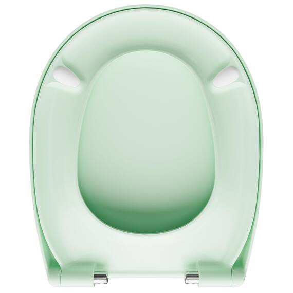 LUVETT® C100 Toilettendeckel mit Absenkautomatik Oval Grün - SoftClose Klodeckel Abnehmbar - Klobrille aus Antibakteriellem Duroplast - WC Sitz 3in1 Befestigung Inkl. - Toilettensitz Made in EU
