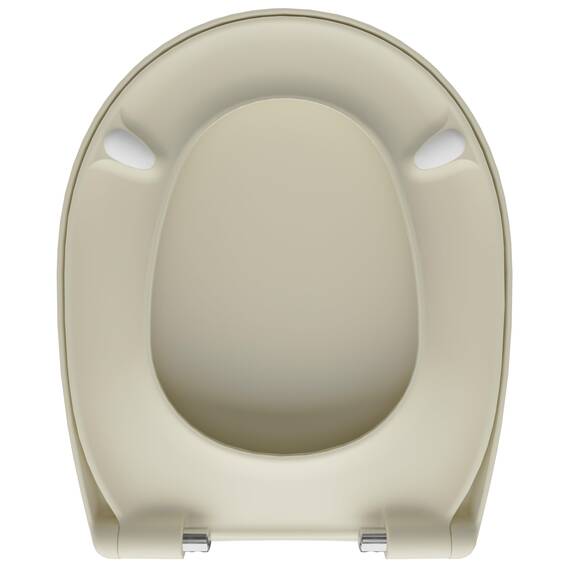 LUVETT® C100 Toilettendeckel mit Absenkautomatik Oval Creme - SoftClose Klodeckel Abnehmbar - Klobrille aus Antibakteriellem Duroplast - WC Sitz 3in1 Befestigung Inkl. - Toilettensitz Made in EU